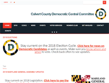 Tablet Screenshot of calvertdemocrats.com
